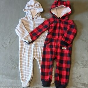 Bundle Of Carter's Hooded Zip Up Suit